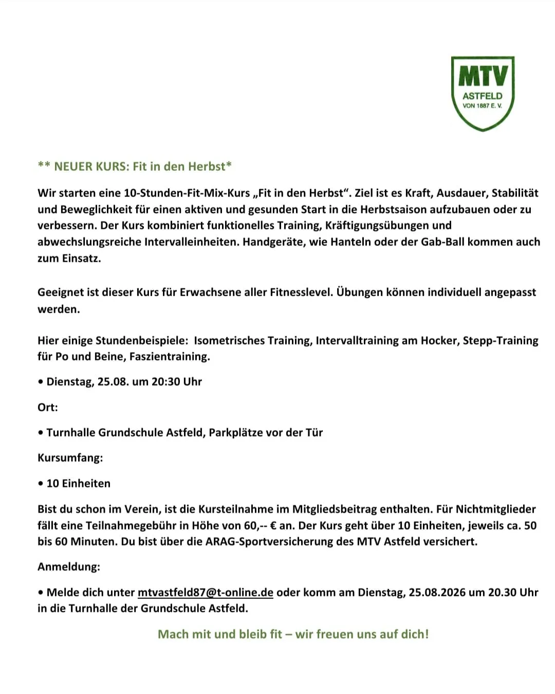MTV Astfeld - Sportverein - Volleyball